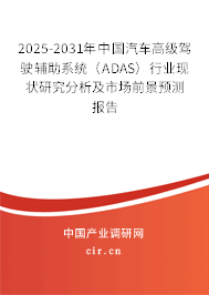 2025-2031年中國汽車高級(jí)駕駛輔助系統(tǒng)（ADAS）行業(yè)現(xiàn)狀研究分析及市場(chǎng)前景預(yù)測(cè)報(bào)告