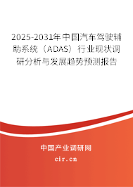 2025-2031年中國(guó)汽車駕駛輔助系統(tǒng)（ADAS）行業(yè)現(xiàn)狀調(diào)研分析與發(fā)展趨勢(shì)預(yù)測(cè)報(bào)告