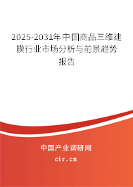2025-2031年中國(guó)商品三維建模行業(yè)市場(chǎng)分析與前景趨勢(shì)報(bào)告