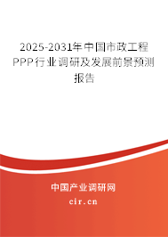 2025-2031年中國市政工程PPP行業(yè)調(diào)研及發(fā)展前景預測報告