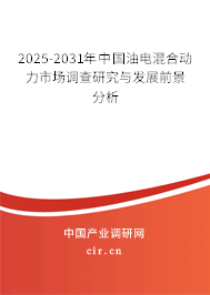 2025-2031年中國油電混合動力市場調查研究與發(fā)展前景分析