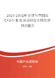 2025-2031年全球與中國云CFD行業(yè)發(fā)展調(diào)研及市場前景預測報告