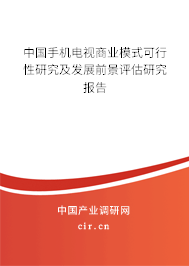 中國手機(jī)電視商業(yè)模式可行性研究及發(fā)展前景評估研究報(bào)告