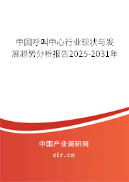 中國呼叫中心行業(yè)現(xiàn)狀與發(fā)展趨勢(shì)分析報(bào)告2025-2031年