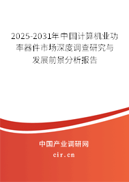 2025-2031年中國計算機業(yè)功率器件市場深度調查研究與發(fā)展前景分析報告