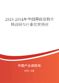 2025-2031年中國勞保皮鞋市場調(diào)研與行業(yè)前景預(yù)測 2025-2031年中國勞保皮鞋市場調(diào)研與行業(yè)前景預(yù)測