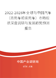2022-2028年全球與中國汽車（商用車和乘用車）市場現(xiàn)狀深度調(diào)研與發(fā)展趨勢預(yù)測報告