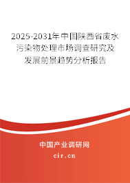 2025-2031年中國(guó)陜西省廢水污染物處理市場(chǎng)調(diào)查研究及發(fā)展前景趨勢(shì)分析報(bào)告