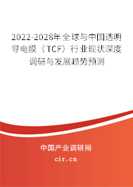2022-2028年全球與中國透明導(dǎo)電膜（TCF）行業(yè)現(xiàn)狀深度調(diào)研與發(fā)展趨勢預(yù)測