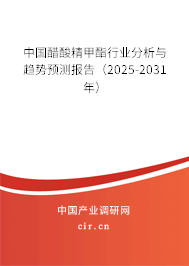 中國醋酸精甲酯行業(yè)分析與趨勢預測報告（2025-2031年）