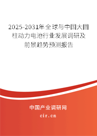 2025-2031年全球與中國大圓柱動力電池行業(yè)發(fā)展調研及前景趨勢預測報告