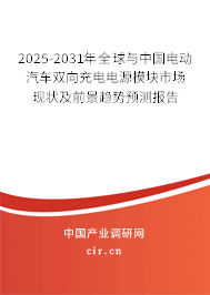 2025-2031年全球與中國(guó)電動(dòng)汽車(chē)雙向充電電源模塊市場(chǎng)現(xiàn)狀及前景趨勢(shì)預(yù)測(cè)報(bào)告