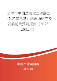 全球與中國過氧化二碳酸二（2-乙基己基）酯市場研究及發(fā)展前景預測報告（2025-2031年）