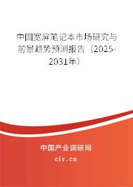 中國寬屏筆記本市場研究與前景趨勢預測報告（2025-2031年）