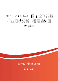 2025-2031年中國臨空飛行器行業(yè)現(xiàn)狀分析與發(fā)展趨勢研究報告