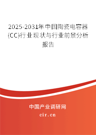 2025-2031年中國陶瓷電容器(CC)行業(yè)現(xiàn)狀與行業(yè)前景分析報告