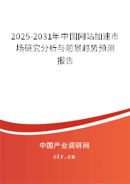 2025-2031年中國網(wǎng)站加速市場研究分析與前景趨勢預(yù)測報告