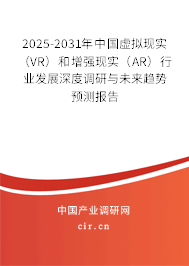 2025-2031年中國虛擬現(xiàn)實（VR）和增強現(xiàn)實（AR）行業(yè)發(fā)展深度調(diào)研與未來趨勢預測報告