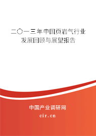 二〇一三年中國頁巖氣行業(yè)發(fā)展回顧與展望報告
