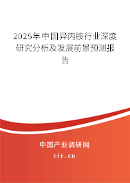 2025年中國異丙胺行業(yè)深度研究分析及發(fā)展前景預(yù)測報告