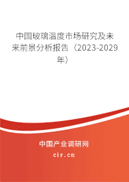 中國玻璃溫度市場研究及未來前景分析報告(2023-2029年) 中國玻璃溫度市場研究及未來前景分析報告(2023-2029年)