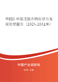 中國(guó)3-甲基戊酸市場(chǎng)現(xiàn)狀與發(fā)展前景報(bào)告（2025-2031年）