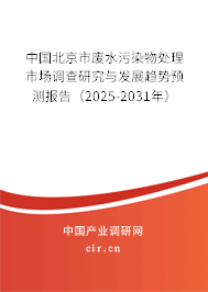 中國北京市廢水污染物處理市場調(diào)查研究與發(fā)展趨勢預(yù)測報(bào)告（2025-2031年）