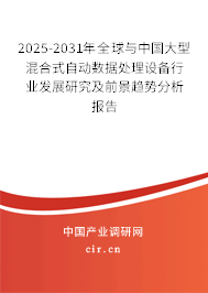 2025-2031年全球與中國(guó)大型混合式自動(dòng)數(shù)據(jù)處理設(shè)備行業(yè)發(fā)展研究及前景趨勢(shì)分析報(bào)告