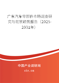 廣東汽車零部件市場調(diào)查研究與前景趨勢報告（2025-2031年）