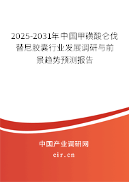 2025-2031年中國甲磺酸侖伐替尼膠囊行業(yè)發(fā)展調(diào)研與前景趨勢(shì)預(yù)測報(bào)告
