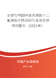 全球與中國(guó)甲基丙烯酸十二氟庚酯市場(chǎng)調(diào)研與發(fā)展前景預(yù)測(cè)報(bào)告（2025年）