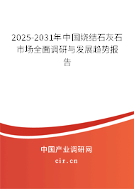 2025-2031年中國(guó)燒結(jié)石灰石市場(chǎng)全面調(diào)研與發(fā)展趨勢(shì)報(bào)告
