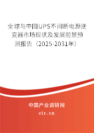 全球與中國(guó)UPS不間斷電源逆變器市場(chǎng)現(xiàn)狀及發(fā)展前景預(yù)測(cè)報(bào)告（2025-2031年）