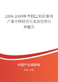 2008-2009年中國工程起重機(jī)產(chǎn)業(yè)市場研究與發(fā)展前景分析報(bào)告 2008-2009年中國工程起重機(jī)產(chǎn)業(yè)市場研究與發(fā)展前景分析報(bào)告