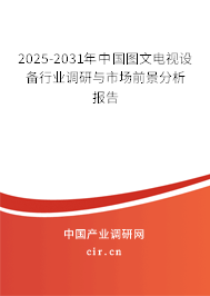 2025-2031年中國圖文電視設(shè)備行業(yè)調(diào)研與市場前景分析報告