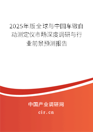 2025年版全球與中國車轍自動測定儀市場深度調(diào)研與行業(yè)前景預(yù)測報告