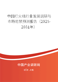 中國(guó)打火機(jī)行業(yè)發(fā)展調(diào)研與市場(chǎng)前景預(yù)測(cè)報(bào)告（2025-2031年）