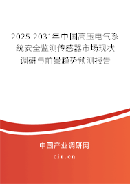 2024-2030年中國(guó)高壓電氣系統(tǒng)安全監(jiān)測(cè)傳感器市場(chǎng)現(xiàn)狀調(diào)研與前景趨勢(shì)預(yù)測(cè)報(bào)告