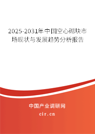 2025-2031年中國空心砌塊市場現(xiàn)狀與發(fā)展趨勢分析報告 2025-2031年中國空心砌塊市場現(xiàn)狀與發(fā)展趨勢分析報告