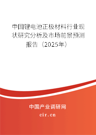 中國鋰電池正極材料行業(yè)現(xiàn)狀研究分析及市場前景預(yù)測報告（2025年）