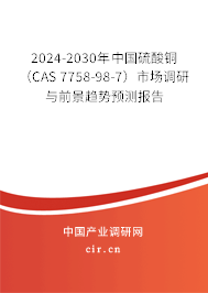 2024-2030年中國硫酸銅 （CAS 7758-98-7）市場(chǎng)調(diào)研與前景趨勢(shì)預(yù)測(cè)報(bào)告