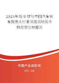 2025年版全球與中國汽車倒車攝像頭行業(yè)深度調(diào)研及市場前景分析報告