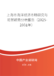 上海市海洋經(jīng)濟(jì)市場(chǎng)研究與前景趨勢(shì)分析報(bào)告（2025-2031年）