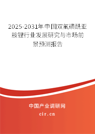2025-2031年中國雙氟磺酰亞胺鋰行業(yè)發(fā)展研究與市場前景預(yù)測報(bào)告