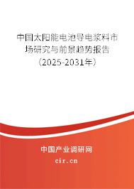 中國太陽能電池導(dǎo)電漿料市場研究與前景趨勢報告（2025-2031年）