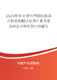 2025年版全球與中國鹽酸溴己新葡萄糖注射液行業(yè)深度調(diào)研及市場(chǎng)前景分析報(bào)告