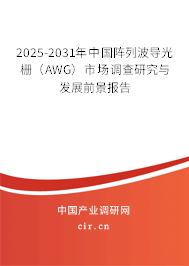 2025-2031年中國陣列波導(dǎo)光柵（AWG）市場調(diào)查研究與發(fā)展前景報告