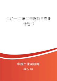 二〇一二年二甲醚項(xiàng)目商業(yè)計(jì)劃書