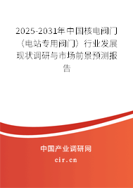 2025-2031年中國核電閥門（電站專用閥門）行業(yè)發(fā)展現(xiàn)狀調(diào)研與市場前景預測報告
