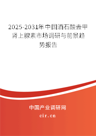 2025-2031年中國(guó)酒石酸去甲腎上腺素市場(chǎng)調(diào)研與前景趨勢(shì)報(bào)告